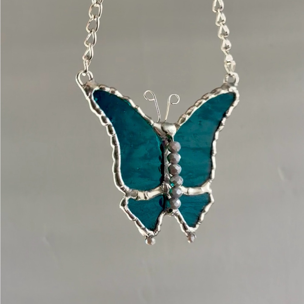 Stained Glass Drippy Butterfly for rear view mirror